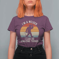Funny Bigfoot Welding Gift T Shirt For Women I Can Do Amazing Things With A Welder