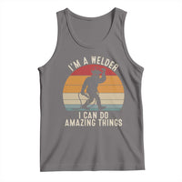 Funny Bigfoot Welding Gift Tank Top I Can Do Amazing Things With A Welder
