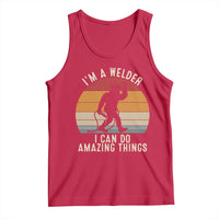 Funny Bigfoot Welding Gift Tank Top I Can Do Amazing Things With A Welder