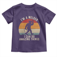 Funny Bigfoot Welding Gift Toddler T Shirt I Can Do Amazing Things With A Welder
