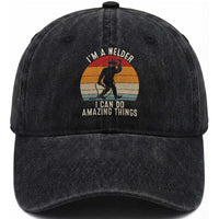 Funny Bigfoot Welding Gift Washed Cotton Baseball Cap I Can Do Amazing Things With A Welder