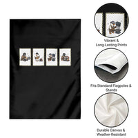 Silly Goose Pipeline Worker Garden Flag Funny Welding Graphic Gift
