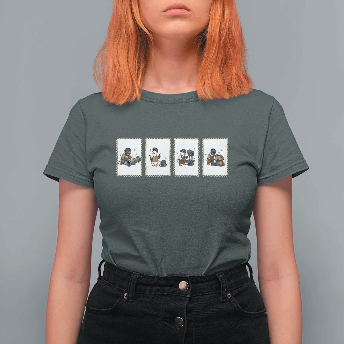 Silly Goose Pipeline Worker T Shirt For Women Funny Welding Graphic Gift