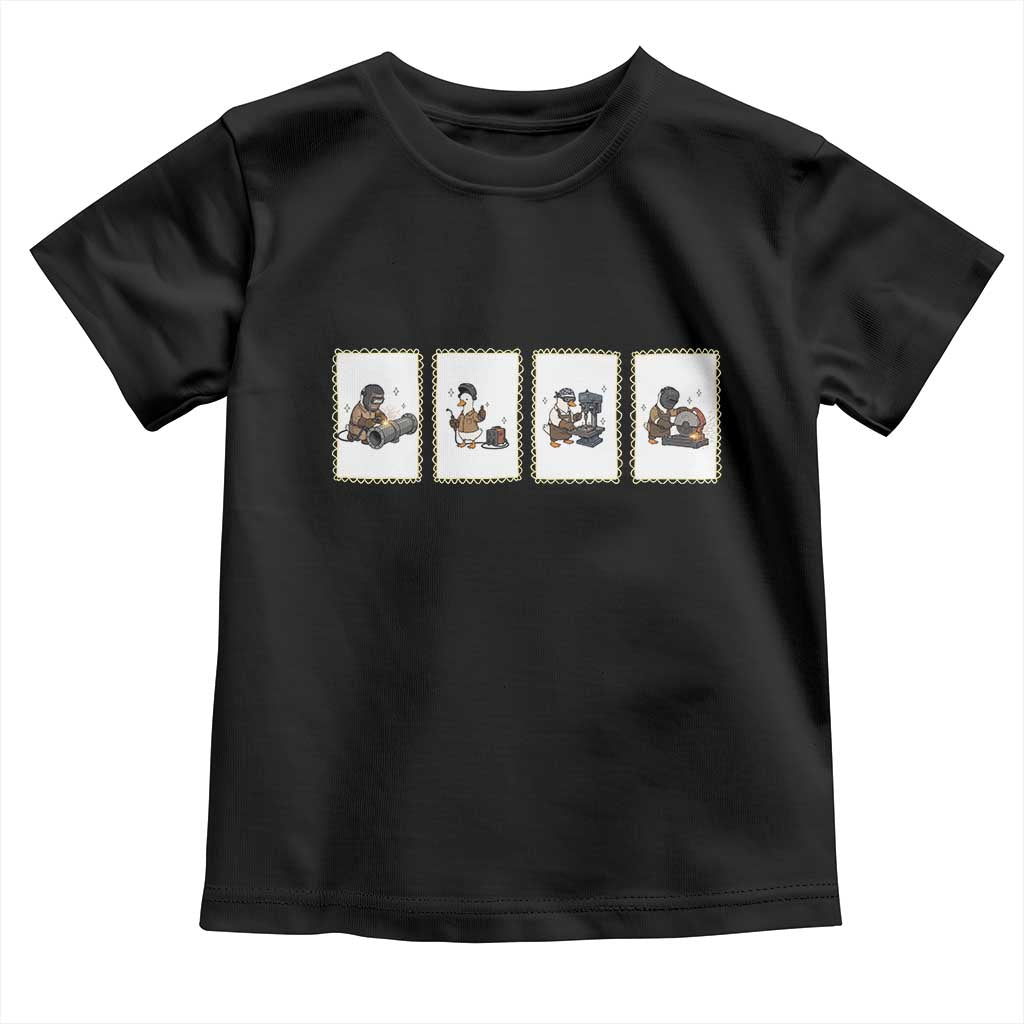 Silly Goose Pipeline Worker Toddler T Shirt Funny Welding Graphic Gift