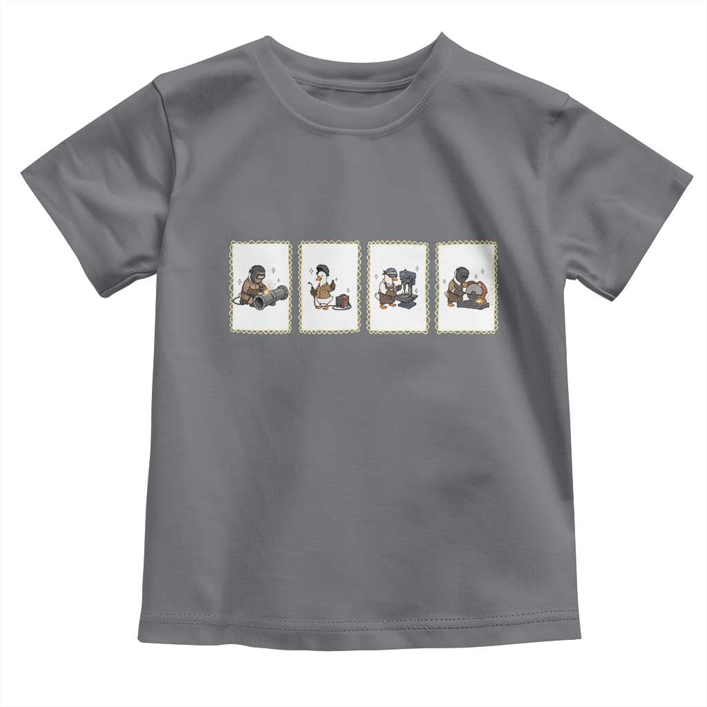 Silly Goose Pipeline Worker Toddler T Shirt Funny Welding Graphic Gift