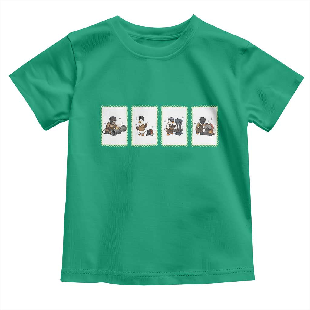 Silly Goose Pipeline Worker Toddler T Shirt Funny Welding Graphic Gift