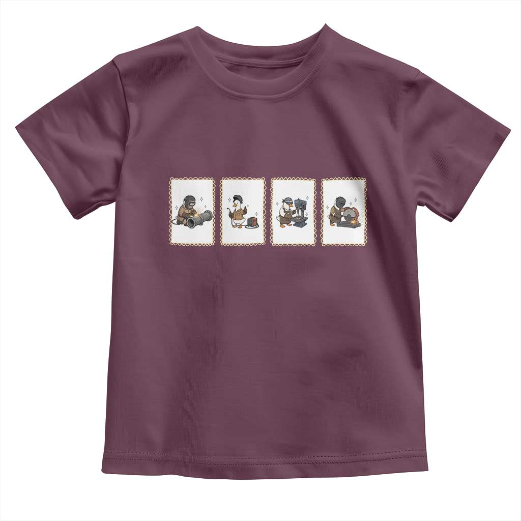 Silly Goose Pipeline Worker Toddler T Shirt Funny Welding Graphic Gift