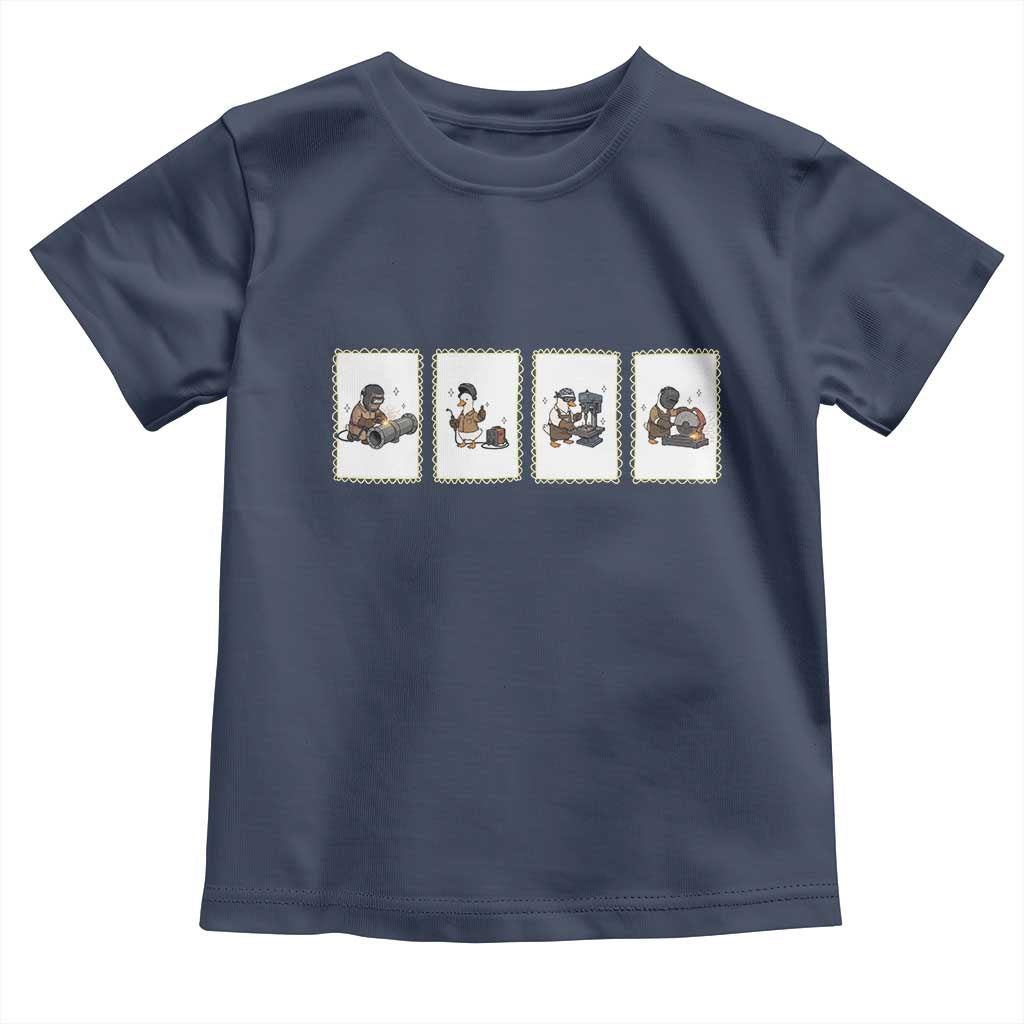 Silly Goose Pipeline Worker Toddler T Shirt Funny Welding Graphic Gift