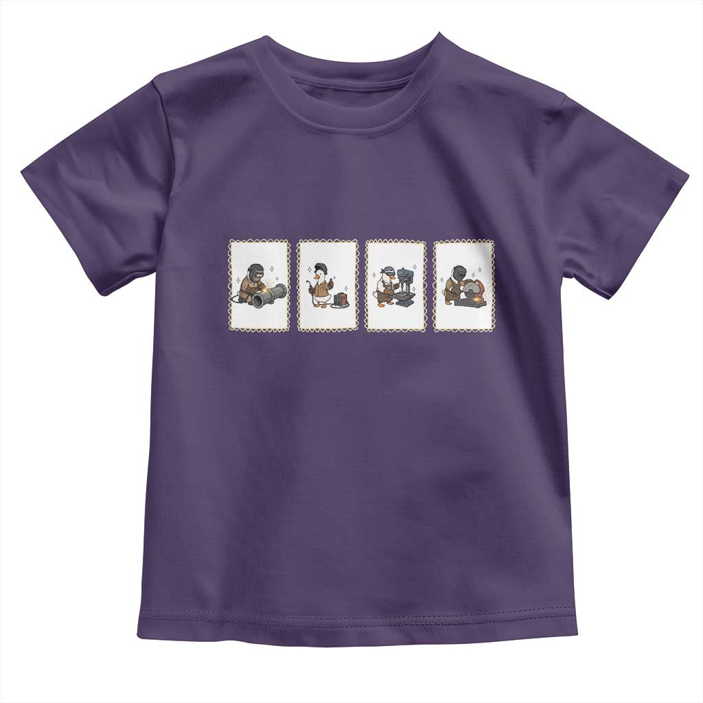 Silly Goose Pipeline Worker Toddler T Shirt Funny Welding Graphic Gift