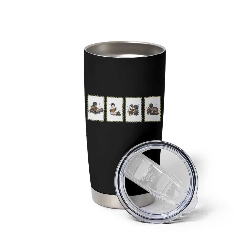 Silly Goose Pipeline Worker Tumbler Cup Funny Welding Graphic Gift