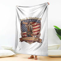 Proud American Woodworker Throw Blanket Born To Woodwork Patriotic Gift