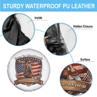 Proud American Woodworker Spare Tire Cover Born To Woodwork Patriotic Gift