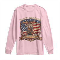 Proud American Woodworker Long Sleeve Shirt Born To Woodwork Patriotic Gift