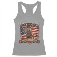 Proud American Woodworker Racerback Tank Top Born To Woodwork Patriotic Gift