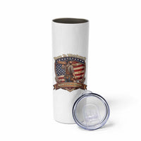 Proud American Woodworker Skinny Tumbler Born To Woodwork Patriotic Gift