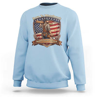 Proud American Woodworker Sweatshirt Born To Woodwork Patriotic Gift