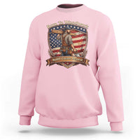 Proud American Woodworker Sweatshirt Born To Woodwork Patriotic Gift