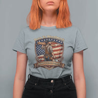 Proud American Woodworker T Shirt For Women Born To Woodwork Patriotic Gift