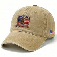 Proud American Woodworker Washed Cotton Baseball Cap Born To Woodwork Patriotic Gift