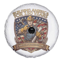 American Construction Worker Spare Tire Cover Building America For 250 Years