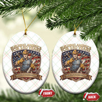 American Construction Worker Ceramic Ornament Building America For 250 Years