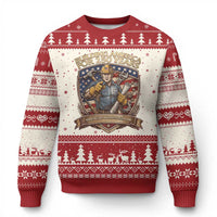 American Construction Worker Ugly Christmas Sweater Building America For 250 Years