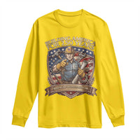 American Construction Worker Long Sleeve Shirt Building America For 250 Years