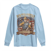American Construction Worker Long Sleeve Shirt Building America For 250 Years