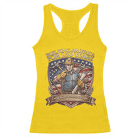 American Construction Worker Racerback Tank Top Building America For 250 Years