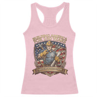 American Construction Worker Racerback Tank Top Building America For 250 Years