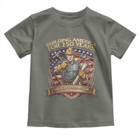 American Construction Worker Toddler T Shirt Building America For 250 Years