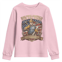 American Construction Worker Youth Sweatshirt Building America For 250 Years