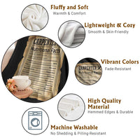 Woodworker Nutrition Label Throw Blanket Carpenter Nutritional Facts Graphic