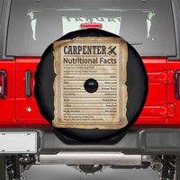 Woodworker Nutrition Label Spare Tire Cover Carpenter Nutritional Facts Graphic