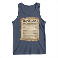 Woodworker Nutrition Label Tank Top Carpenter Nutritional Facts Graphic