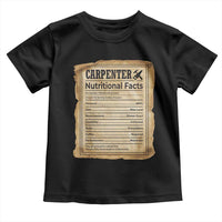 Woodworker Nutrition Label Toddler T Shirt Carpenter Nutritional Facts Graphic
