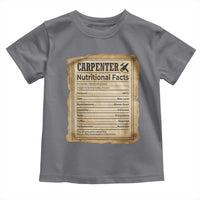 Woodworker Nutrition Label Toddler T Shirt Carpenter Nutritional Facts Graphic