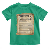 Woodworker Nutrition Label Toddler T Shirt Carpenter Nutritional Facts Graphic