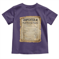 Woodworker Nutrition Label Toddler T Shirt Carpenter Nutritional Facts Graphic