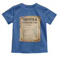 Woodworker Nutrition Label Toddler T Shirt Carpenter Nutritional Facts Graphic