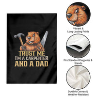 Funny Woodworking Beaver Garden Flag I Am A Carpenter And A Dad