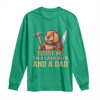 Funny Woodworking Beaver Long Sleeve Shirt I Am A Carpenter And A Dad