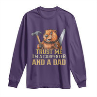 Funny Woodworking Beaver Long Sleeve Shirt I Am A Carpenter And A Dad