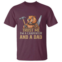 Funny Woodworking Beaver T Shirt I Am A Carpenter And A Dad