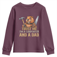 Funny Woodworking Beaver Youth Sweatshirt I Am A Carpenter And A Dad