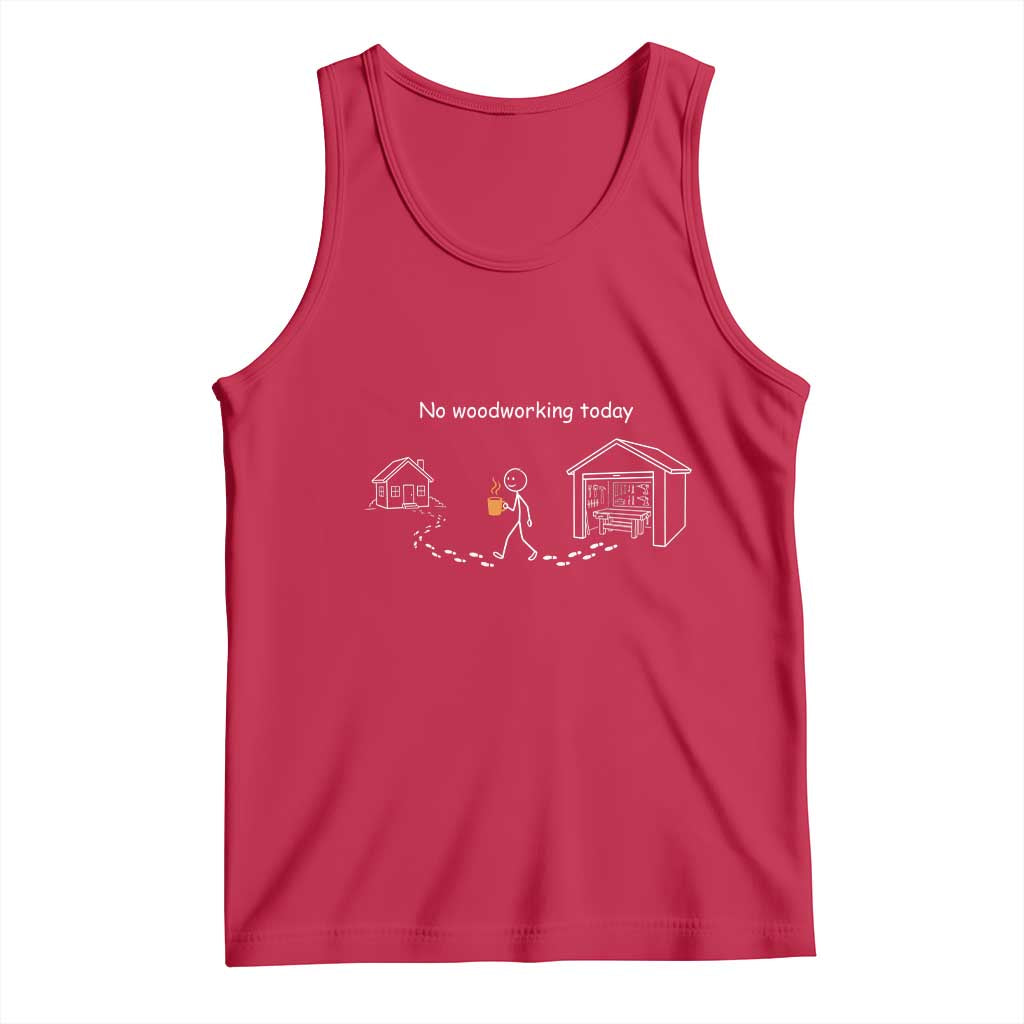 Funny Stickman Carpenter Tank Top No Woodworking Today
