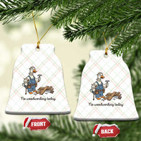 Funny Carpenter Duck Ceramic Ornament No Woodworking Today