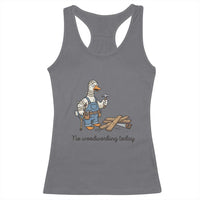 Funny Carpenter Duck Racerback Tank Top No Woodworking Today