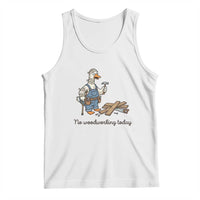 Funny Carpenter Duck Tank Top No Woodworking Today