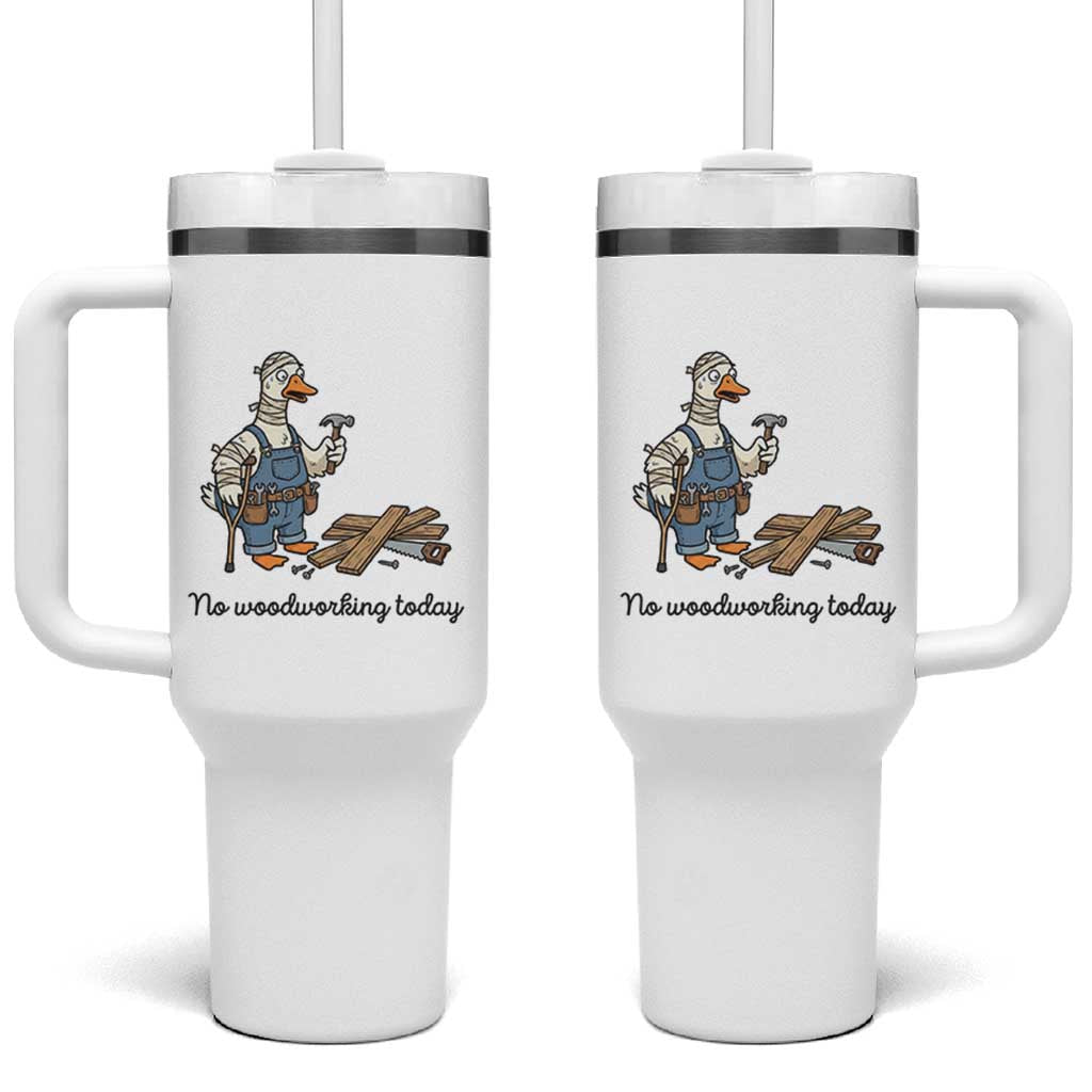 Funny Carpenter Duck Tumbler With Handle No Woodworking Today